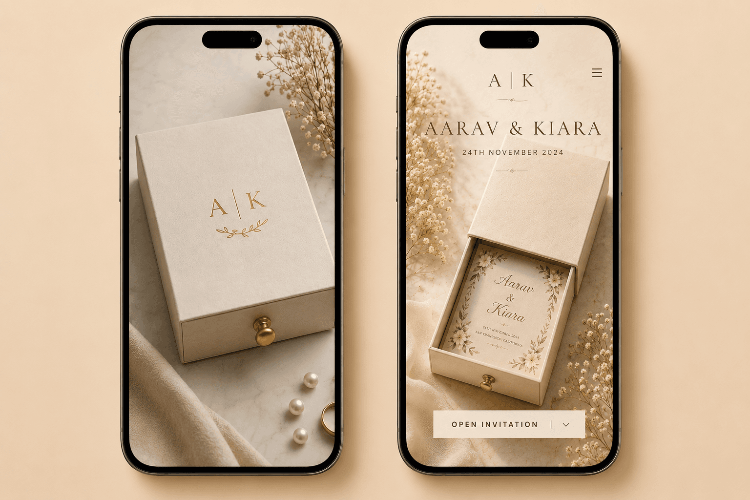 Signature Box invitation card template