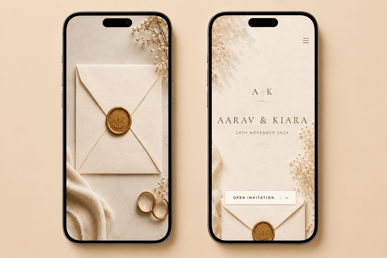 Wax Seal Break invitation card template
