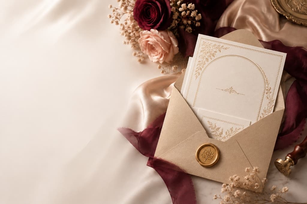 Luxury wedding invitation desktop background